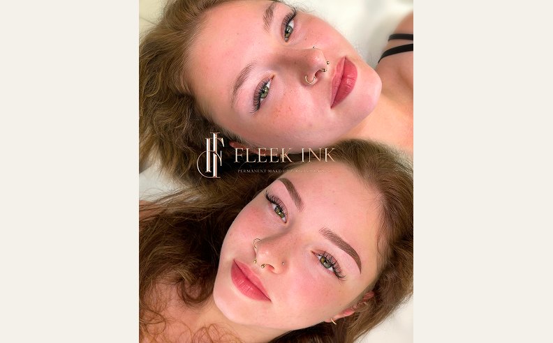 Augenbrauen Vorher-Nachher bei Fleek Ink Zürich